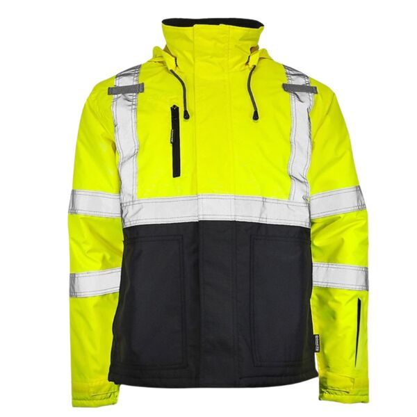 DJC3632 Class 3 Hi Vis Black Bottom Thermal Chore Coat Thumbnail